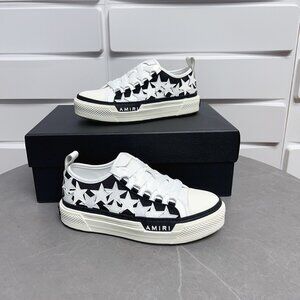 AMIRI Black Background With White Stars Low Sneakers